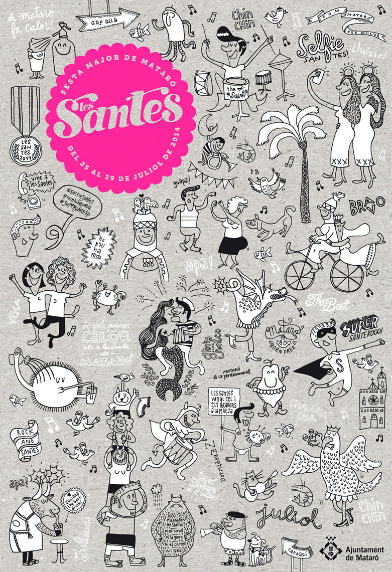 Cartel de Les Santes 2014 diseñado por Regina Puig